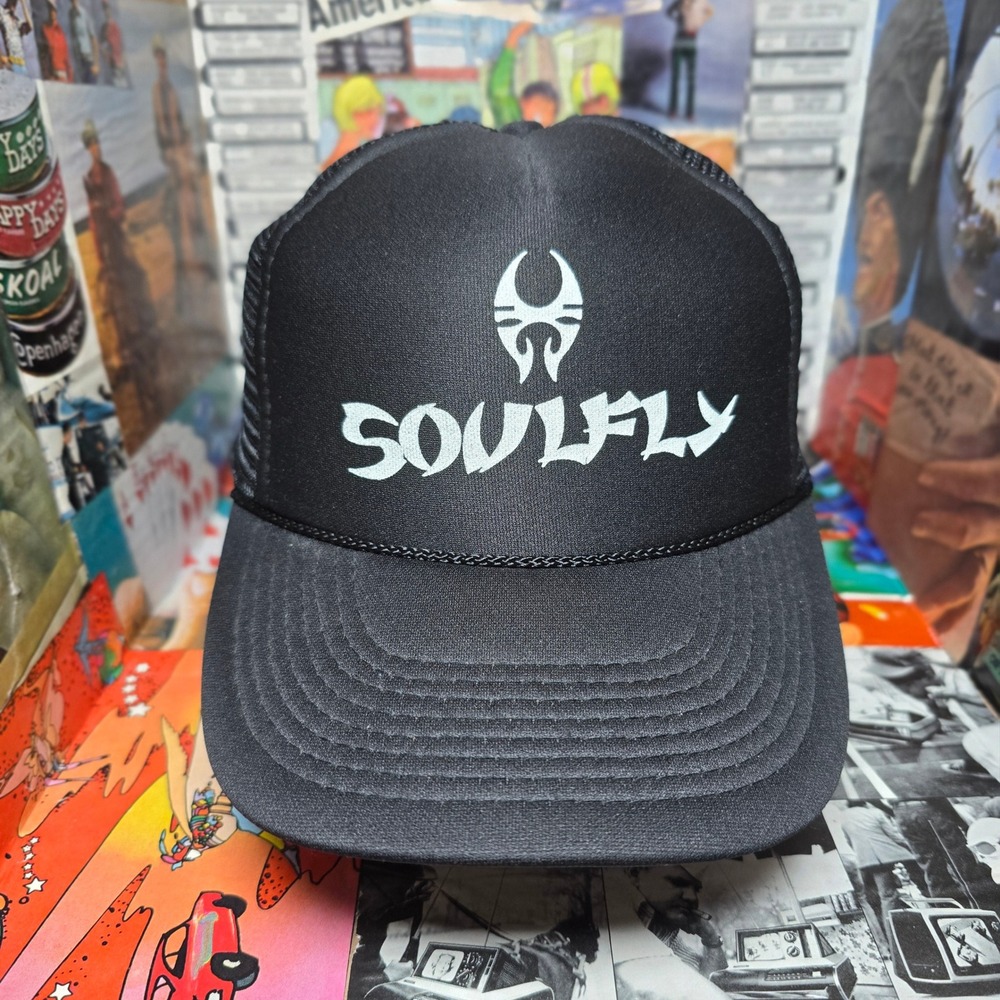Soulfly Heavy Death Metal Y2K Rock Band Concert Merch Trucker Snapback Hat